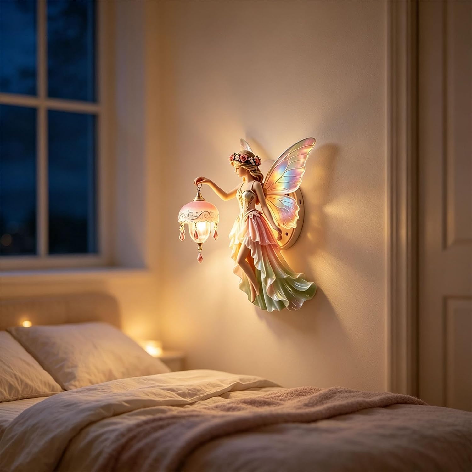 Vintage Fairy Wall Sconce with Soft Glow
