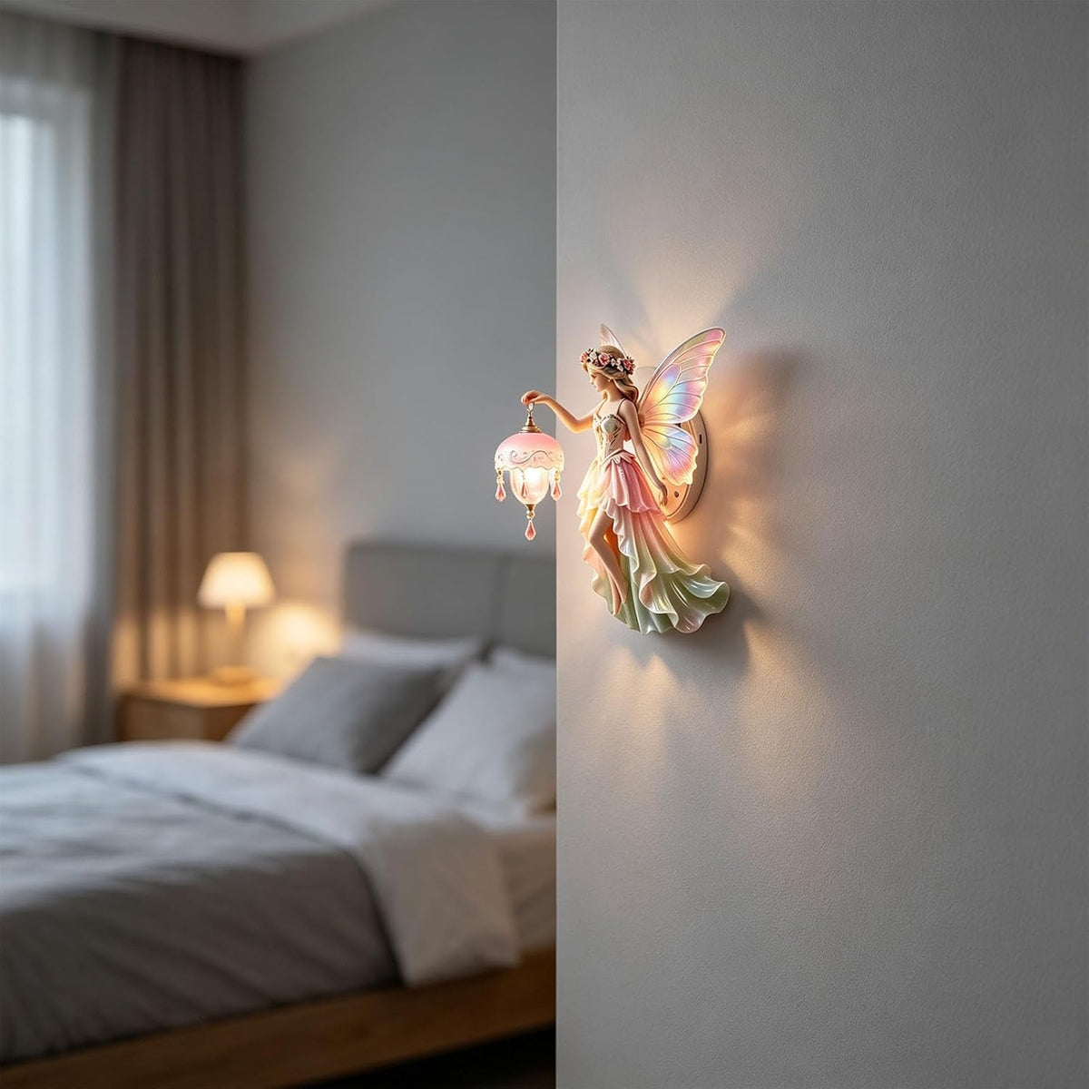 Vintage Fairy Wall Sconce with Soft Glow