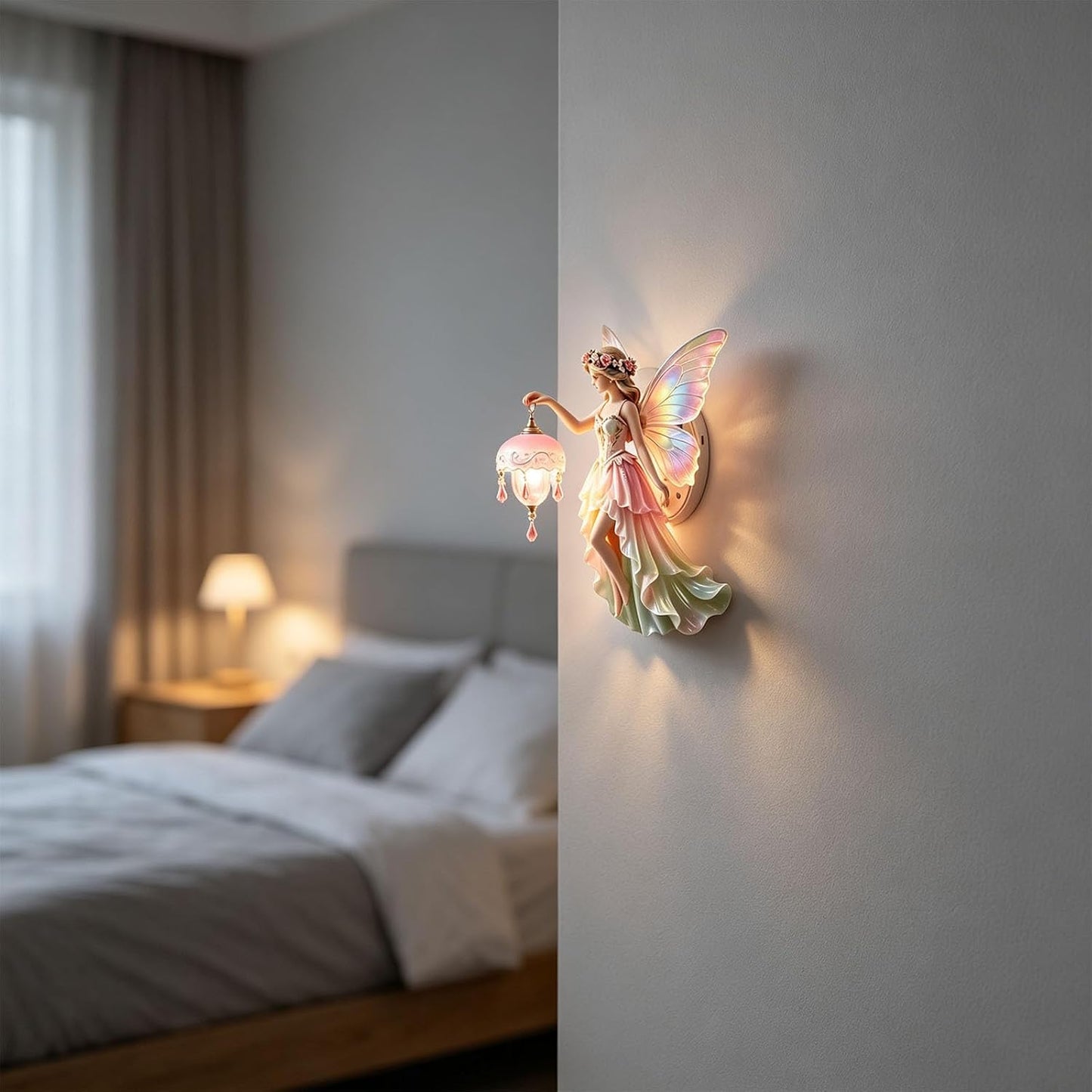 Vintage Fairy Wall Sconce with Soft Glow
