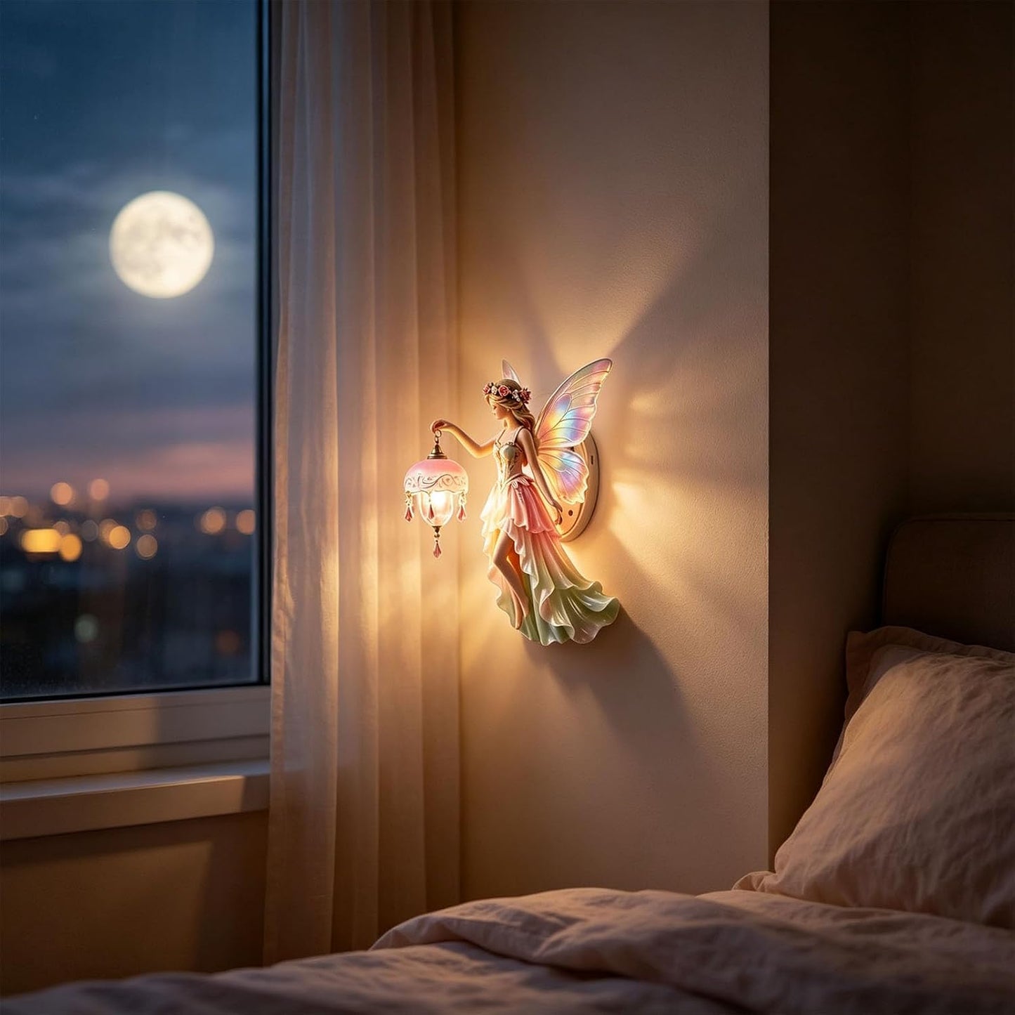 Vintage Fairy Wall Sconce with Soft Glow